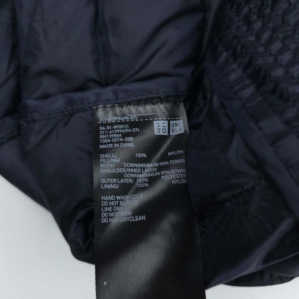 NEW Uniqlo Ultra Light Down Puffer Jacket Navy DWR Soft Shell Minimal Gorpcore - Picture 6 of 6